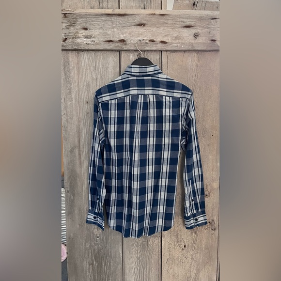 J. Crew Slim Blue Plaid Summer-weight Flannel - Picture 3 of 4